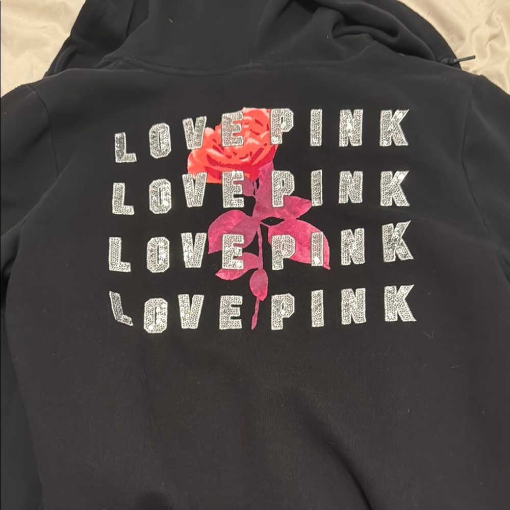 Victoria's Secret Love Pink Black Hoodie